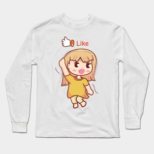 like thumb and youtuber Long Sleeve T-Shirt